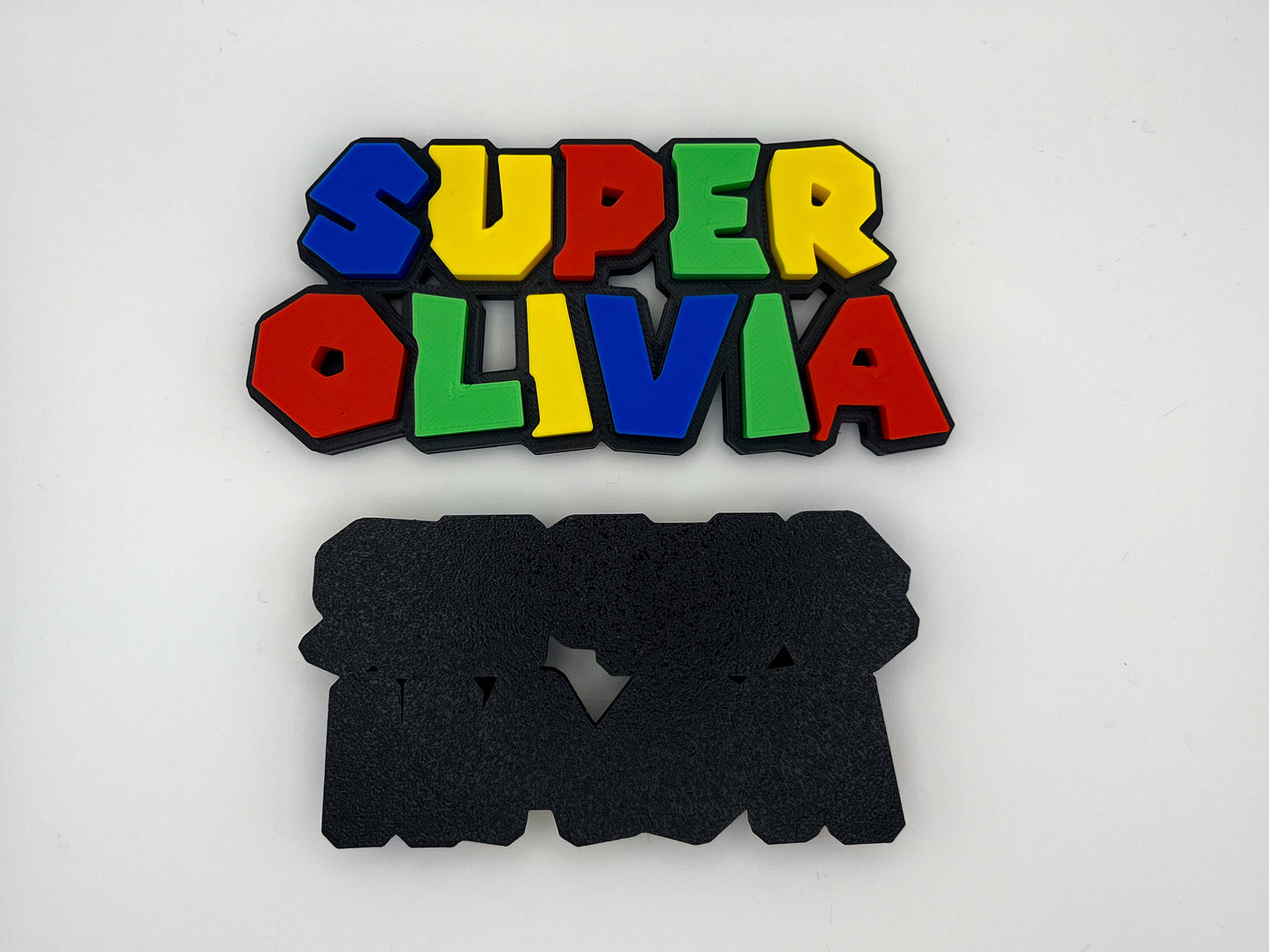 Super Mario Bros Name Sign - Personalised Gaming Gift - Fun Wall Decor - Cake Topper for Kids | Video Game Inspired |