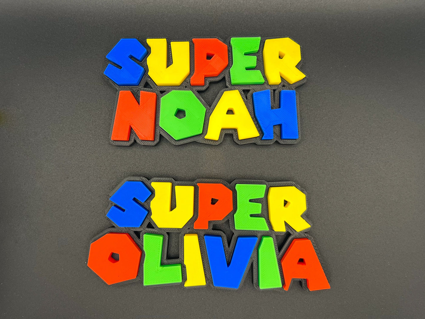 Super Mario Bros Name Sign - Personalised Gaming Gift - Fun Wall Decor - Cake Topper for Kids | Video Game Inspired |